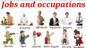 Different types of occupations & jobs names || professions names, వృత్తులు.